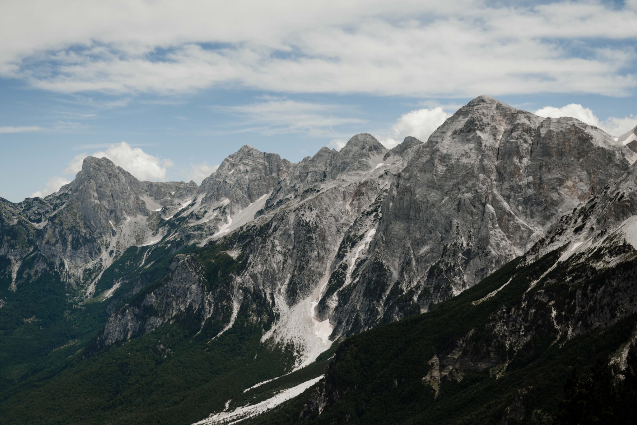 Paysage du trek dans les Balkans